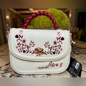NWT Loungefly Cream & Red Floral Crossbody Bag
